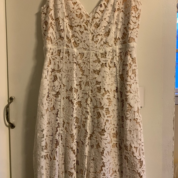 Lulus white lace midi dress - Picture 2 of 4